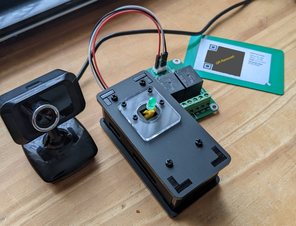 Prototype Rasberry Pi Zero W with Webcam, Relay for door entry system